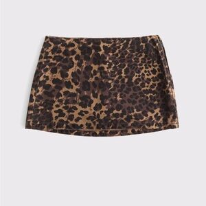 Leopard Print Mini Skirt